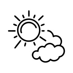 Sun icon isolated on white background