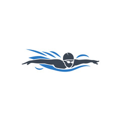 Swimming Athlete Icon