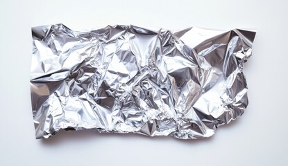 Crumpled sheet of aluminum foil