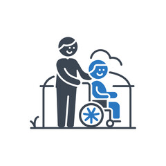 Wheelchair Assistance Care Icon