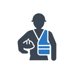 Construction Worker Safety Icon