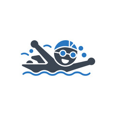 Child Swimming Icon