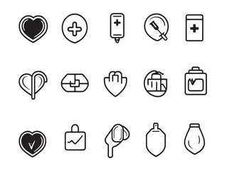 Vector Line Art Donor Ico Icon for Fundraising and Philanthropy