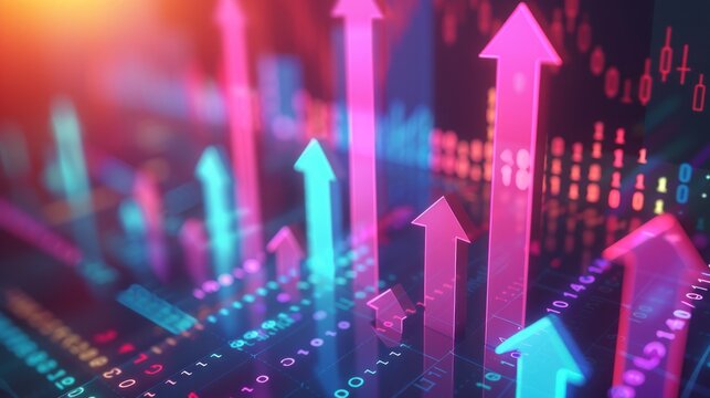 A colorful graph with many arrows pointing in different directions