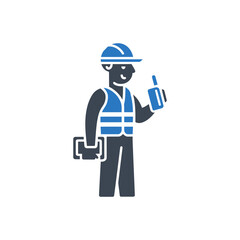 Construction Worker Safety Icon