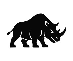 Obraz premium Angry rhino vector