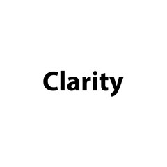 Clarity—Simple Bold Text, Isolated on Black Background