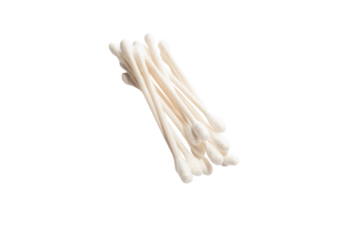 Cotton cleaning swabs isolated on white background