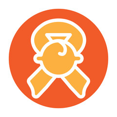 Childhood Cancer Awareness Vector Glyph Two Colors Icon Design