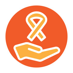 Supportive Hand Vector Glyph Two Colors Icon Design