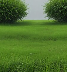 Vibrant green grass border, seamlessly repeating ,  outdoor,  pattern,  fabric design