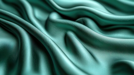 Obraz premium Teal Fabric Folds
