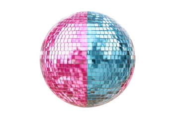 Pink and Blue Disco Ball Party Fun Festive Lights