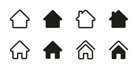 Home icon. Simple house vector illustration. Residential building symbol. Real estate, property and architecture pictogram for web and mobile interfaces.