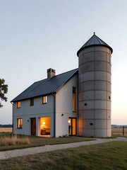 Farm silo converted to unique vertical home_00001_