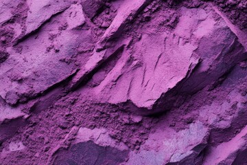 Fototapeta premium Purple powder texture, unevenly distributed, rock-like formations