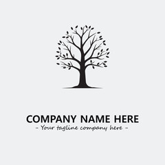 Tree Silhouette Logo Company Design Illustration Vector Graphic Image