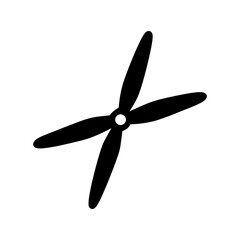 Two wind turbines in black silhouette against a white background graphic illustration