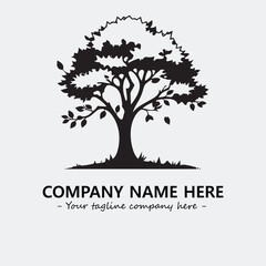 Obraz premium Tree Silhouette Logo Company Design Illustration Vector Graphic Image