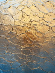 Abstract digital art piece that appears to be a close-up of a surface with cracks and crevices. the cracks are of varying sizes and shapes, creating a textured and uneven pattern.