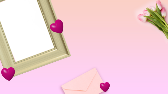 frame with pink flowers birthday mother 