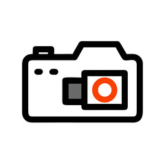 photography camera, WHITE BACKGROUND