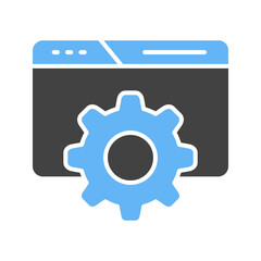 Obraz premium Browser Configurations icon vector image. Suitable for mobile apps, web apps and print media.