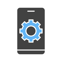 Device Settings icon vector image. Suitable for mobile apps, web apps and print media.