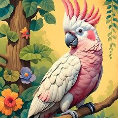 A vector of a cockatoo