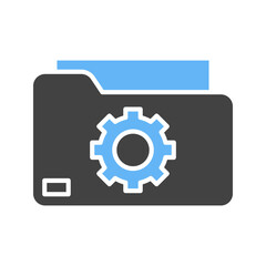 Folder Settings icon vector image. Suitable for mobile apps, web apps and print media.