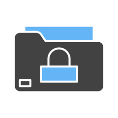 Obraz premium Locked Folder icon vector image. Suitable for mobile apps, web apps and print media.