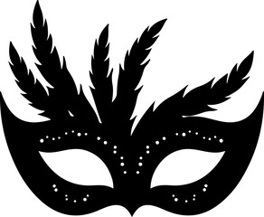 "Elegant Black Silhouette Masquerade Masks Collection"