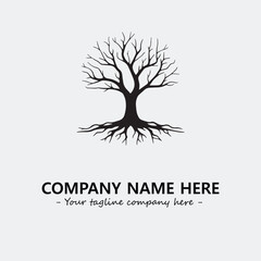 Tree Silhouette Logo Company Design Illustration Vector Graphic Image