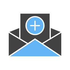 Obraz premium Add Envelop icon vector image. Suitable for mobile apps, web apps and print media.
