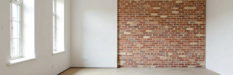 Obraz premium Renovation exposing historic brick behind drywall_00002_