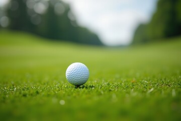 Golf ball on a putting green