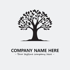 Tree Silhouette Logo Company Design Illustration Vector Graphic Image
