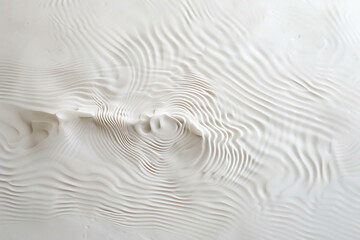 Gentle Water Ripples Expanding on a Pristine White Background – Minimalist Fluid Texture