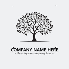 Tree Silhouette Logo Company Design Illustration Vector Graphic Image