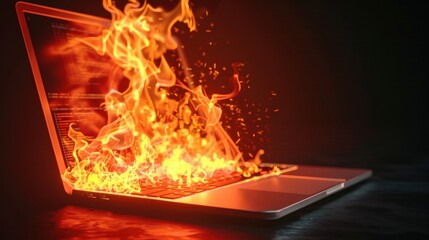 Fototapeta premium Virtual firewall stopping data breach