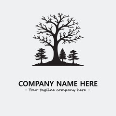 Tree Silhouette Logo Company Design Illustration Vector Graphic Image