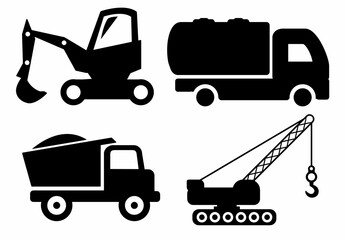 heavy duty construction equipment, earth moving machinery, modern construction machine, road and building construction machinery, cranes, loaders and bulldozers, essential site machinery..