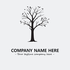 Tree Silhouette Logo Company Design Illustration Vector Graphic Image