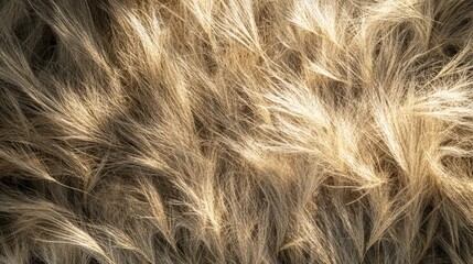 A close-up top view of grass blades swaying gently, their tips reaching toward the sunlight.