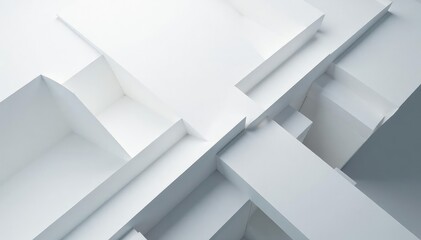 Geometric abstract, grey & white interlocking shapes , stylish, wallcovering, background