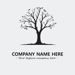 Tree Silhouette Logo Company Design Illustration Vector Graphic Image