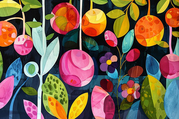 Fruit Pop Watercolor Art Print by Jamie Hodgkinson – Vibrant Modern Wall Decor