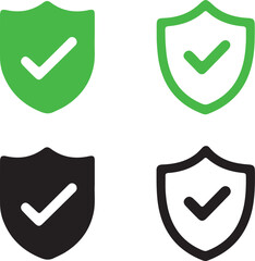 Assured Verification Secure Shield Approval Checkmarks Graphics