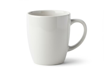 Elegant White Ceramic Coffee Mug Simple Design Modern Kitchenware Drinkware cup tea home style clean