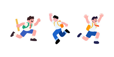 back to school concept illustration  children wearing school uniforms